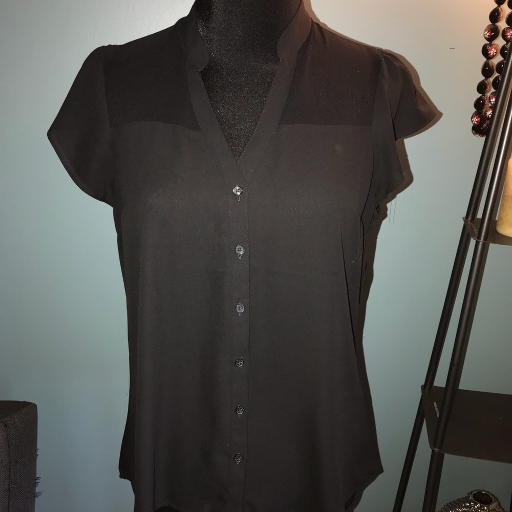 Black blouse w sheer